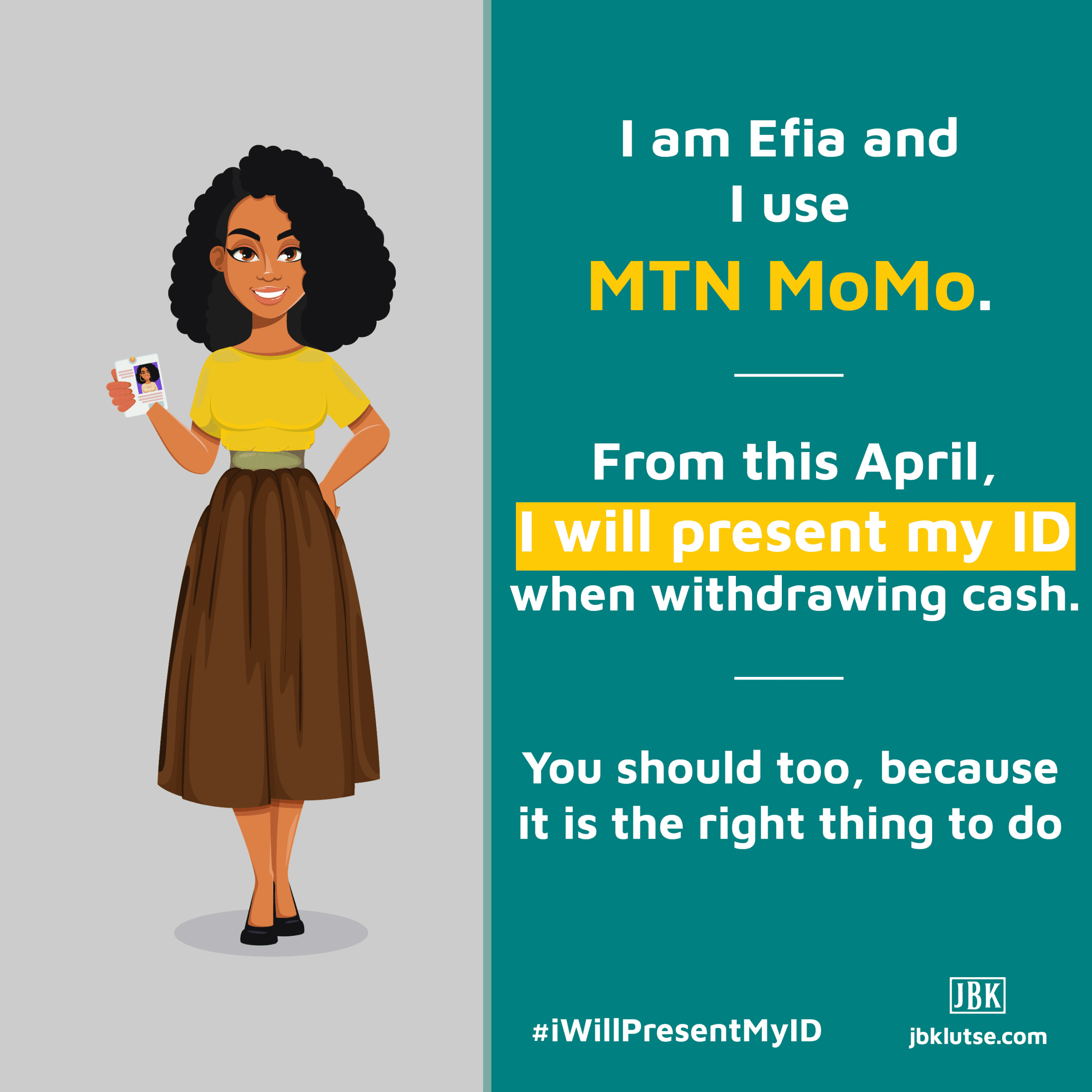 JBKlutse supports MTN with #iWillPresentMyID digital campaign 2 iWillPresentMyID