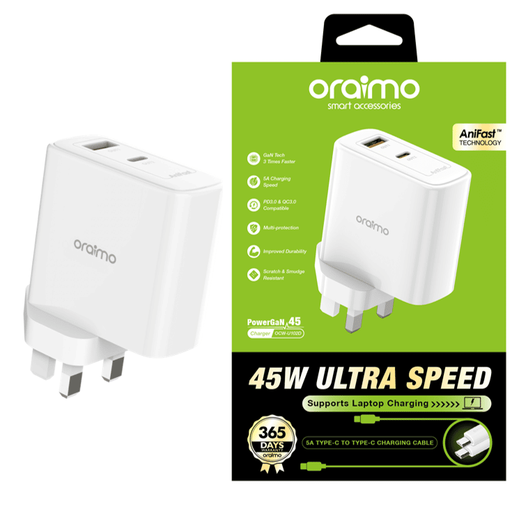 Oraimo 45W charger brick