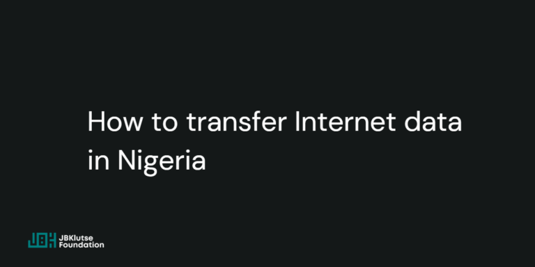 how to transfer data in Nigeria
