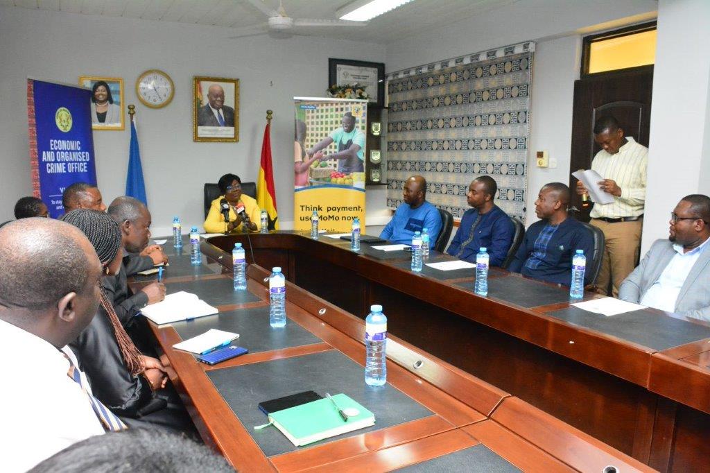 COP Maame Yaa Tiwaa Addo-Danquah, Executive Director of EOCO speaking at the event