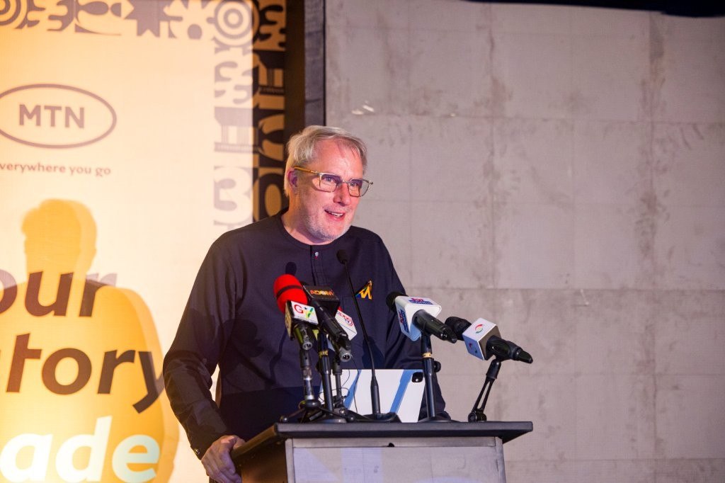 MTN Ghana CEO, Stephen Blewett, addressing stakeholders at the 30th Anniversary launch (2)