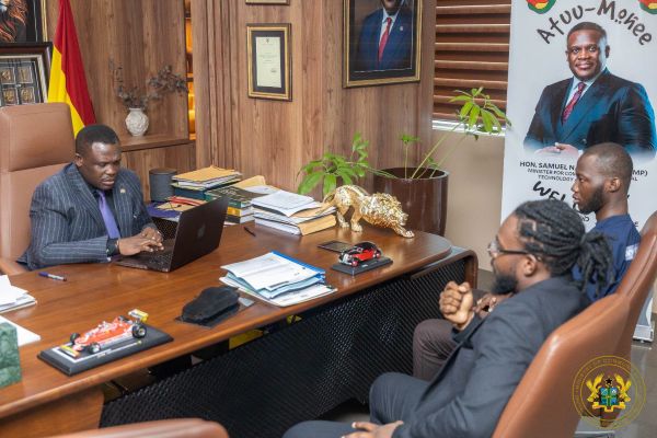 Ghana AI citizen assistant — Sam George engages MOONDOOG Technologies on AI-powered citizen assistant for gov